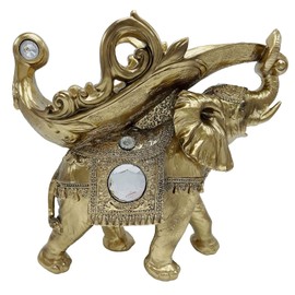 ICE ARMOR Thai Elephant Decorative Wine Rack Bottle Holder, Wine Rest Figurine Statue, Home Decor Wine Display Table Centerpiece for Tabletops and Counters, Wine Lovers Housewarming Gift 11.25 inches