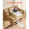 VEVOR Overbed Table, Mobile Bed Side Table with Flip Desktop