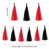 MECCANIXITY 20Pcs Black,Red Tassel Garland Banner with Rope Tissue Paper