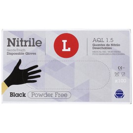 Gentle Touch 0646 Glove Disposable Nitrile, Size L, Black