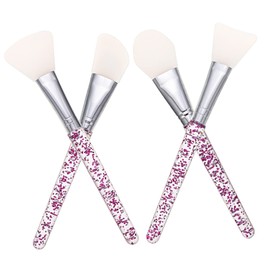 minkissy 4pcs Mask Brush Cosmetic Spatula Facial Applicator Scrubber Face Facial Cream Spoon Masks Makeup Mixing Spatula Cosmetics Headband Skincare Acid Applicator Brush