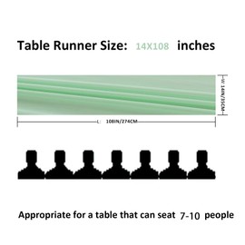 flohar 6Pack 9ft Chiffon Table Runner 14x108 Inch Sheer Romantic Table Runner for Wedding Birthday Party Bridal Shower Outdoor Decoration-Mint