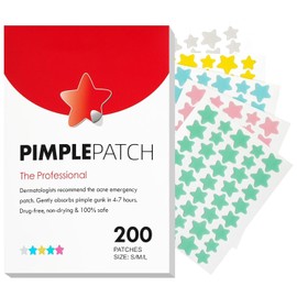 MOTOSHIT Pegatinas de acné coloidales encantadoras, pegatinas de acné de moda, todo tipo de estrellas de cinco puntas con piel encantadora (200pc)