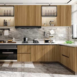 Decoroom Wood Contact Paper Peel and Stick Vinyl Wrap Faux Brown Wooden Grain Waterproof Wallpaper Self Adhesive Removable Wall Paper for Cabinets Countertops Drawers Kitchen Home Decor 17.7" X 236"