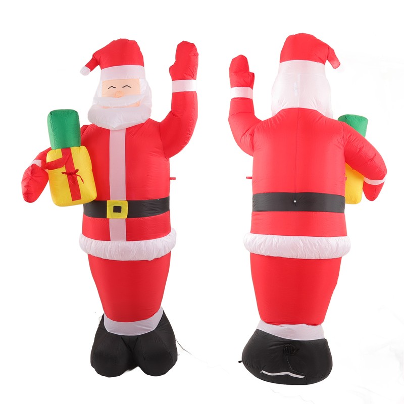 Inflatable Christmas Old Man Model with Gift Bag in Hand
