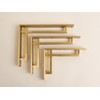 Satin Brass Art Deco Solid Brass Brackets | Brass Shelving
