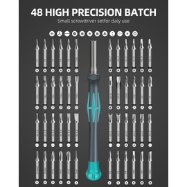 Banshu 49 in 1 Small Screwdriver Set, Multi Bit Precision Screwdriver Set, Insulated Screw Driver with Spin Cap, Magnetic Mini Repair Tool Kit for Eyeglasses, Watch, Toys, Electronics, Black