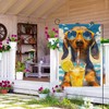 TopPacific Dachshund Garden Flag Summer Beach Garden Flag 12x18 Vertical