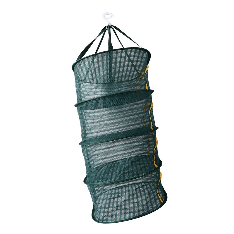 4 Layer Herb Drying Rack with U Shaped Zipper Dark