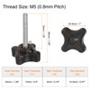 sourcing map 2pcs Star Clamping Knobs M5 x 35mm Metric