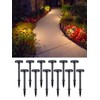 LEONLITE 12-Pack 2CCT Solar Powered Path Lights, 50/100% Dimmable, Auto