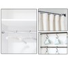 2 Packs Stainless Steel Wardrobe Bracket U-Shaped Rod Socket Flange