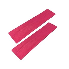 WESTEND CHOICE 5cm Wide Headbands 2 Pack Plain Stretchy Kylie Head Band Bandeau Unisex Headbands for Women & men Soft Hair Band Gym Exercise Yoga Headband (Fuchsia)