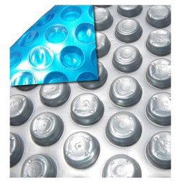 Midwest Canvas 14-Foot-by-28-Foot Rectangle Space Age Solar Cover | 12 Mil with 6-Pack of Grommets Bundle | Heating Blanket for In-Ground and Above-Ground Oval Swimming Pools