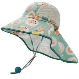 Clape Infant Bucket Cap Beach Hat with Neck Flap Safari Sun Cap Summer Travel Hat Sun Hat for Hiking Camping Outdoor Play Hat