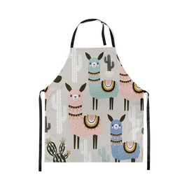 Homewish 3D Dog Print Apron for Adults Boys Girls Cute Corgi Golden Retriever Chef Apron, Pink Green