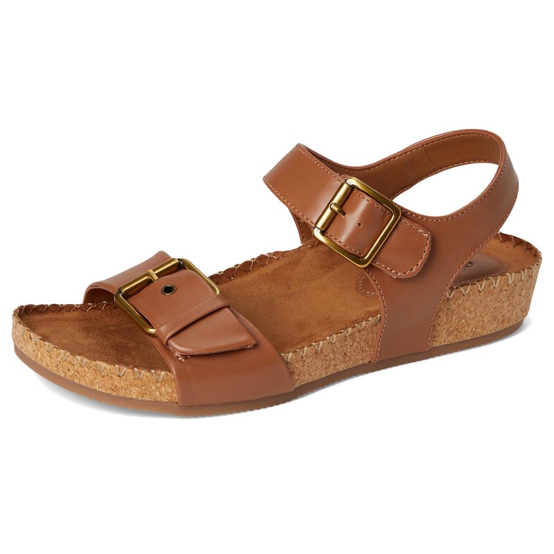 Eurosoft Women's Gypsy Flat Sandal, Luggage, 9