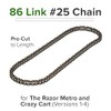 AlveyTech 86 Link #25 Chain Compatible with The Razor Metro