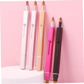 minkissy Dual-ended Brush Makeup Lip Brush Lip Gloss Applicator Smooth Application Stylish Chic