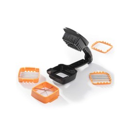 Nicer Dicer Quick Vegetable Chopper Set 5 Pieces Potato Cutter Onion Cutter Vegetable Slicer for Cubes Sticks Cutting Directly into the Pan Bowl Pot
