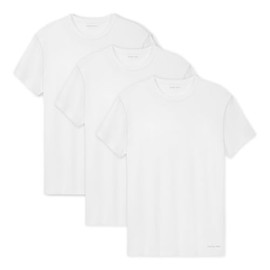 Tommy John Men's Essential Cool Cotton Crew Neck Undershirt -Modern Fit, 3-Pack, White, L