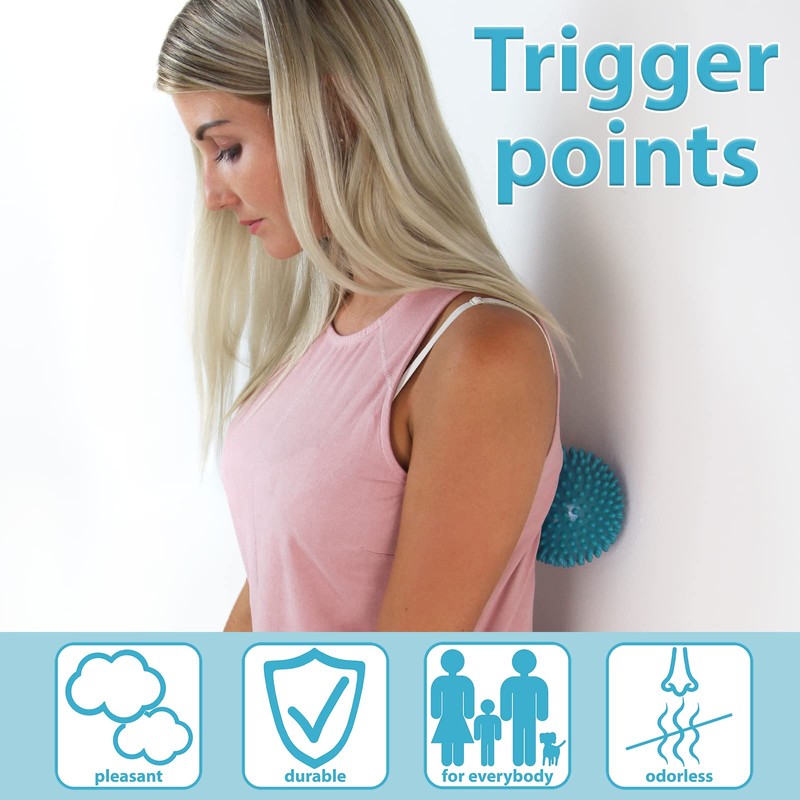 Massagebälle Igelbälle 5er Set Lacrosse Triggerpoint verschiedene Härtegrade für Rücken