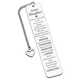 Daughter Gift from Mom Dad, to My Daughter Bookmark, Christmas Gifts for Daughter Adults, Stocking Stuffers for Women Birthday Gifts for Daughter in Law Stepdaughter Mothers Day Valentines Day Gifts