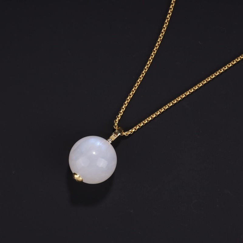 COAI Gemstone Ball Pendant, Moonstone, Moonstone