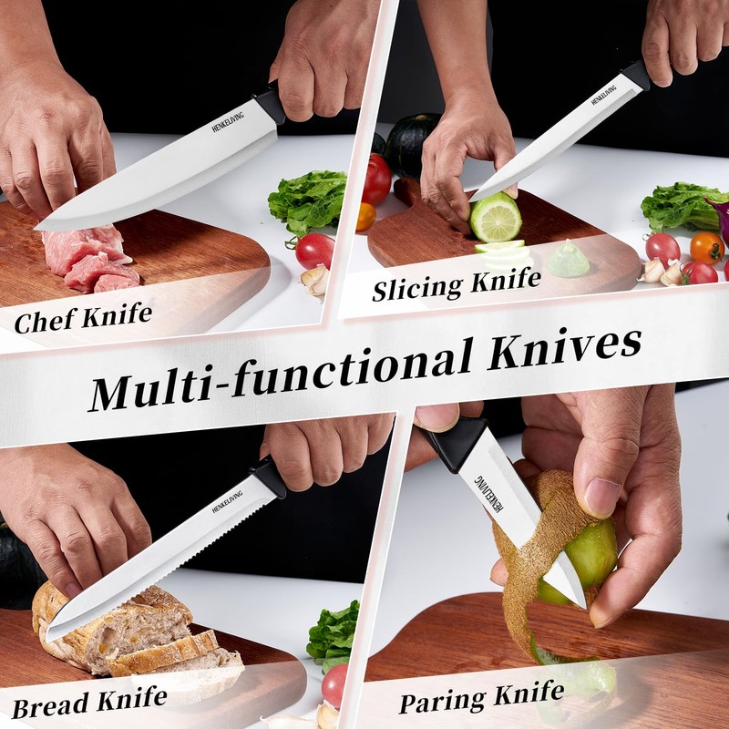 Knife Set, 6-Piece Kitchen Knife Set, German High Carbon Stainless