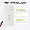 BN-LINK Countdown Timer Switch for Exhaust Fan, Bathroom Fan Light