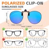 JO Polarized Clip-On Sunglasses UV400 Anti-Glare Lenses with Metal Frame