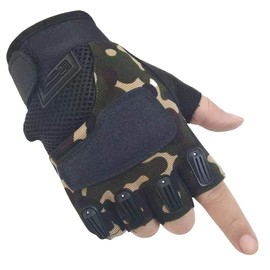 [ホワイトファング] グローブ ハーフフィンガー タクティカル 滑り止め アウトドア メンズ レディース NT362(迷彩)