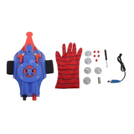 Spider Gloves Launcher Toy Suction Cup Launcher Wrist Toy Set with Glove Head Cover for Children Blue