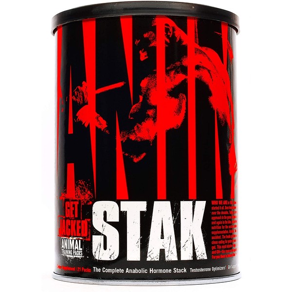Animal Stak - Natural Hormone Booster Supplement with Tribulus and GH Support Complex - Natural Testosterone Booster for Bodybuilders and Strength Athletes - 1 Month Cycle