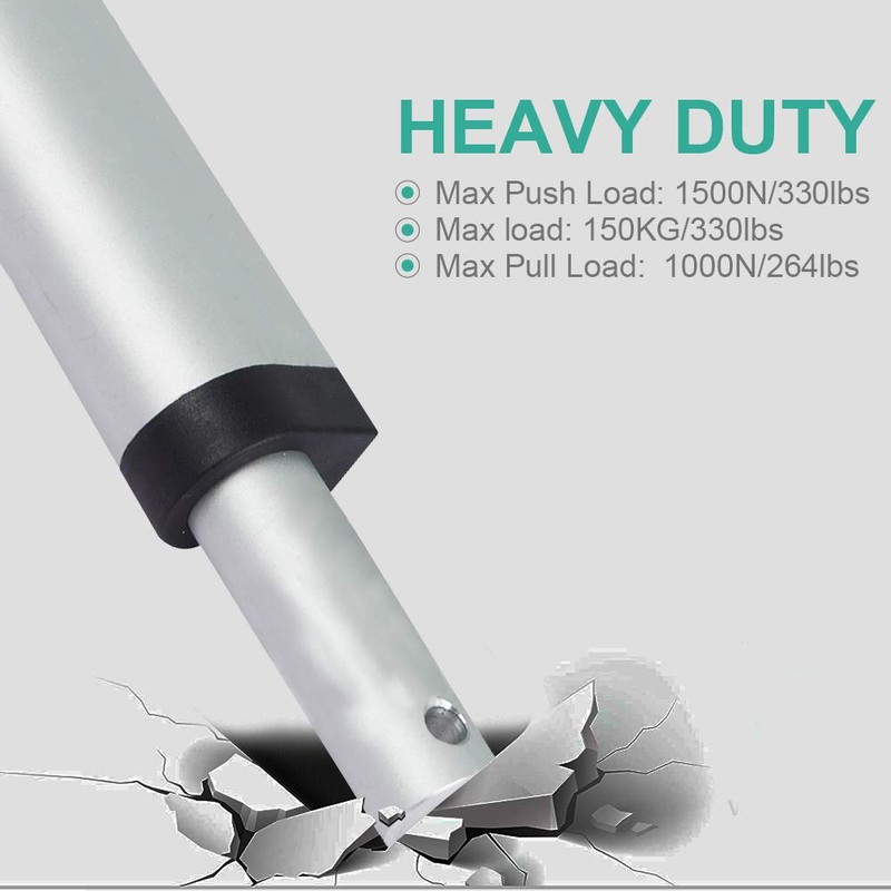 ECO-WORTHY Linear Actuator 12V, 12" 300mm Stroke, IP54 Waterproof Heavy