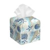 POIUBLE Tissue Box Holder Corals and Seashells Tissue Box Cover