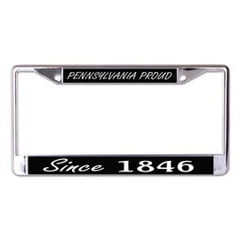Pennsylvania Proud Since 1787 Chrome License Plate Frame