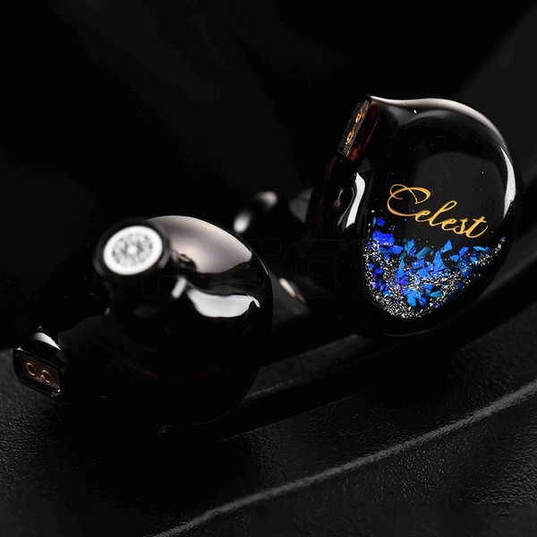 HiFiGo Kinera Celest Plutus Beast 1 BC+1 BA+1 SPD In-Ear Monitor, Bone Conduction Driver IEM In-Ear Earbuds with Hand-painted Faceplate and Rich Smooth Tuning (4.4mm, Blue)