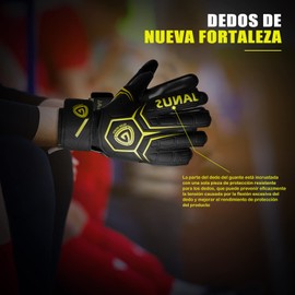 YOMYM Guantes de Portero de Fútbol para Adultos, Niños y Adolescentes, Guantes de Práctica de Fútbol, Agarre Fuerte, 4 mm, Unisex, Talla 5