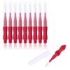 Interdental Brush Red 0.7mm 10 Pieces Braces Brush Toothpick Tooth