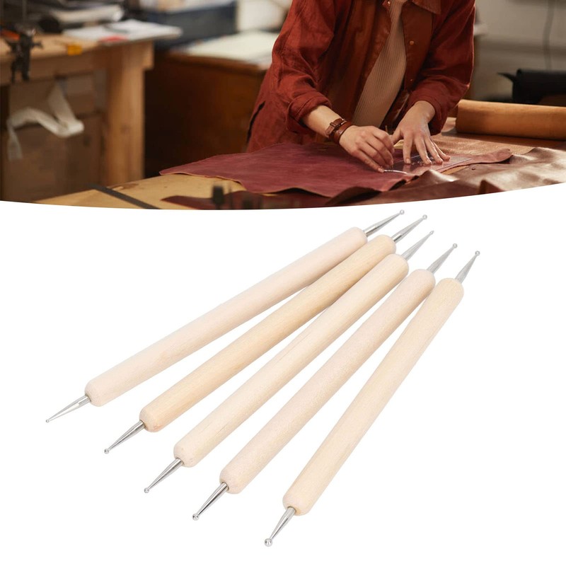5pcs Tracing Stylus DIY, Leather Goods Leather Tools Making Wooden