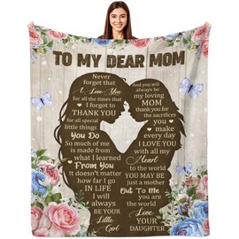 LARIAU Gifts for Mom,Mom Gifts,Birthday Gifts for Mom,Mom Birthday Gifts,Mom Gift from Daughter, Mom Blanket Gifts for Christmas/Valentine's Day/Birthday Gifts Throw Blanket 50''x60''