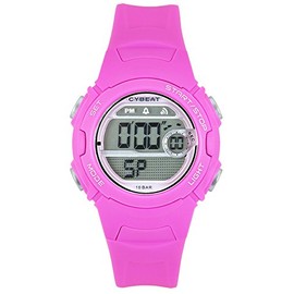 J-Axis ACY16-PI Women's Sports Watch, 10 ATM Waterproof Digital Watch, Pink, Dial Color - Grey, 10 ATM water resistant digital watch series. This is a highly cost-effective digital watch with