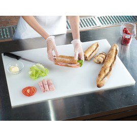 CURTA Cutting Boards for Kitchen, 30" x 18" x 0.5" White Color Coded Plastic Commercial Chopping Board with Anti Slip Surface Dishwasher Safe