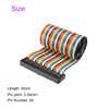 DMiotech 1 Pack 40 Pins IDC Flat Ribbon Cable 50cm