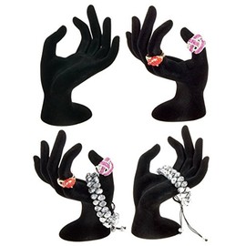 Sinoba Schmuckhand Decorative Hand Jewellery Holder Ring Holder OK-Hand Jewellery Stand Velvet Look