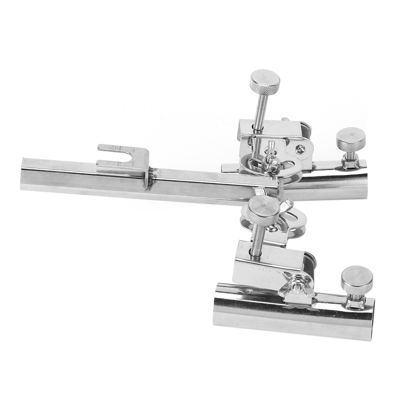 AntiRotary Stainless Steel Double Fishing Rod Holder Stepless FineTuning Fishing