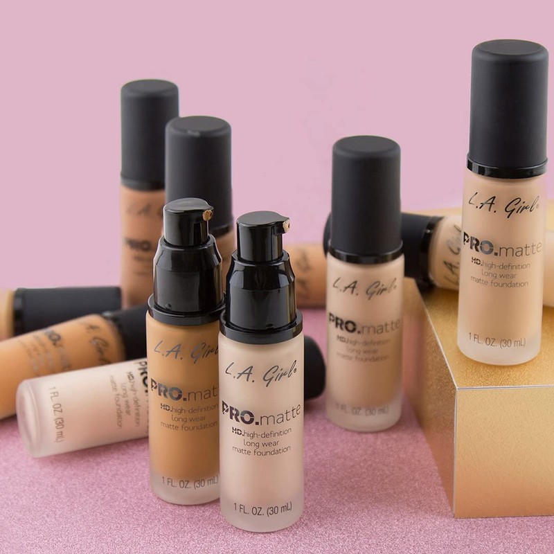 L.A. Girl Cosmetics LA PRO.mattte HD.highdefinition long wear matte foundation,