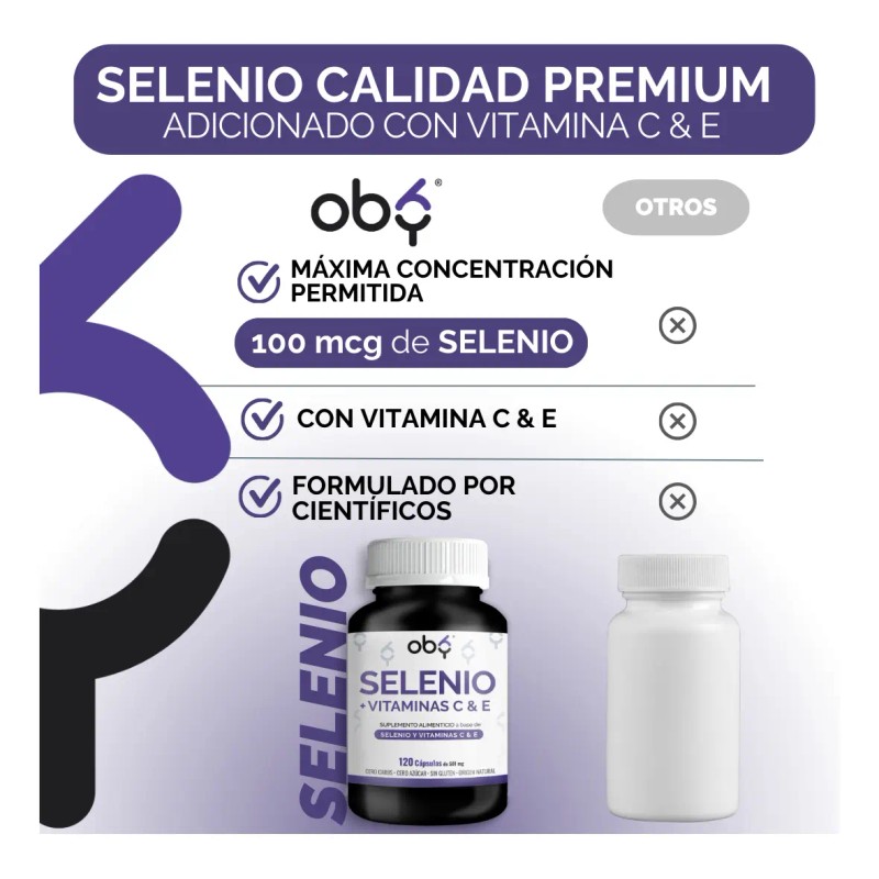 Oby Selenio Max 120 Caps + Vitamina C Y Vitamina
