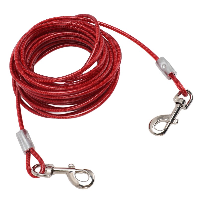 Dog Tie Out Cable Steel Wire Double Head Bite Resistant